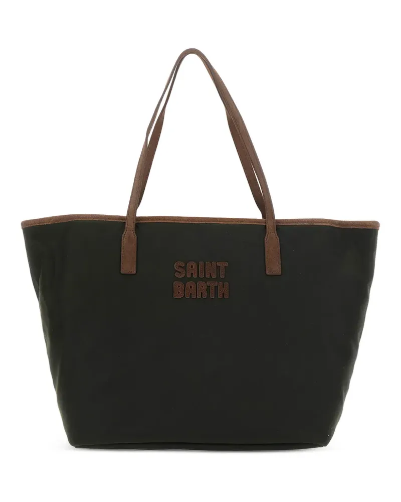 MC2 Saint Barth City Shopper mit Logo-Schild - Grün Grün