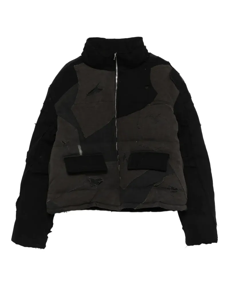 WHO DECIDES WAR patchwork pocket jacket - Schwarz Schwarz