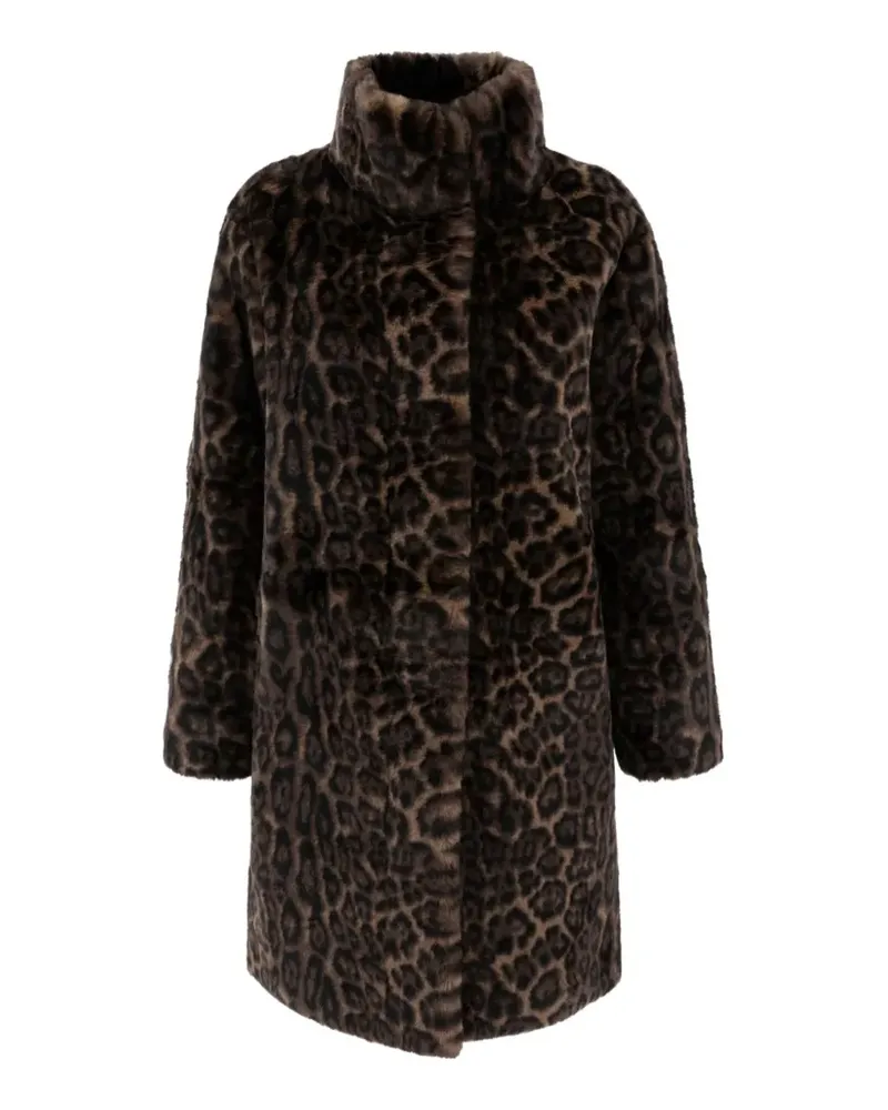 APPARIS Blair leopard-print faux-fur coat - Braun Braun