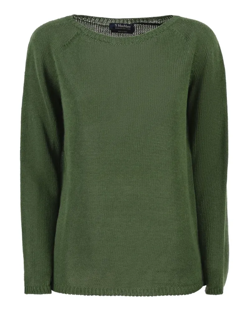 Max Mara Max Mara wide-neck linen jumper - Grün Grün