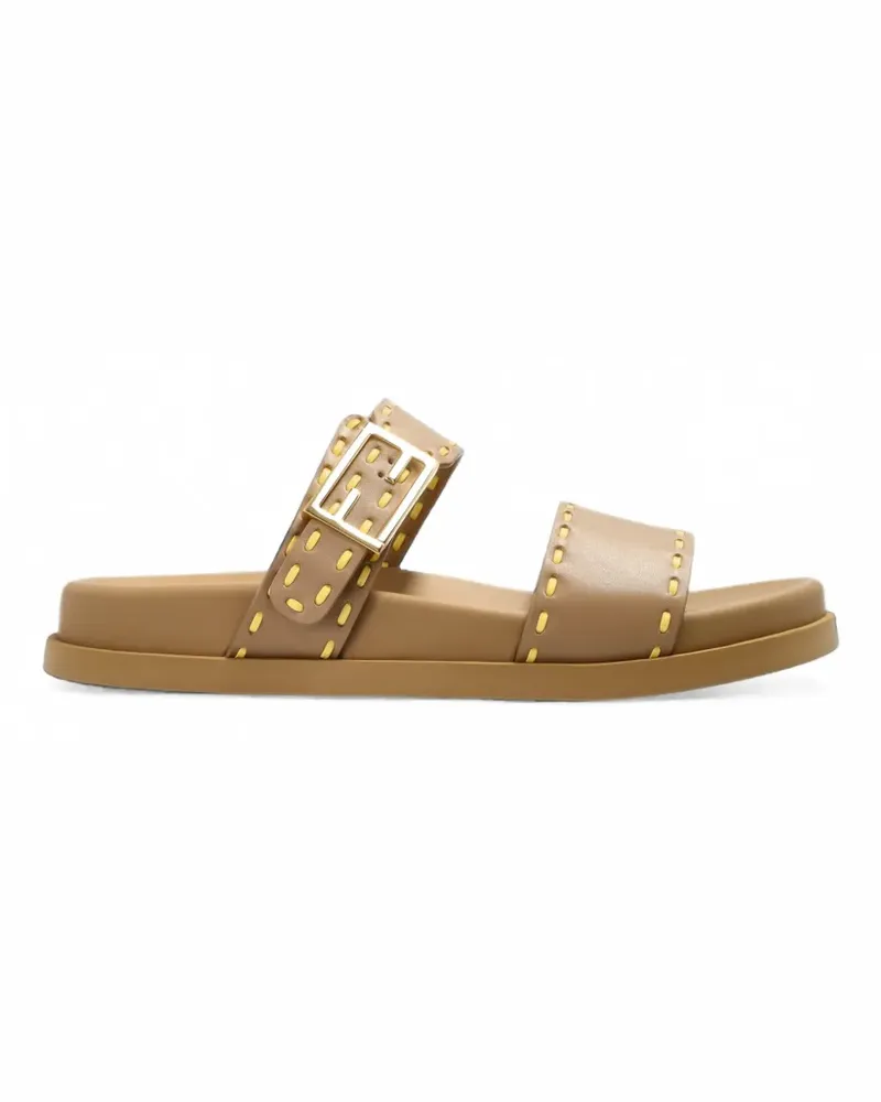 Fendi Feel Sandalen mit Kontrastnähten - Nude Nude