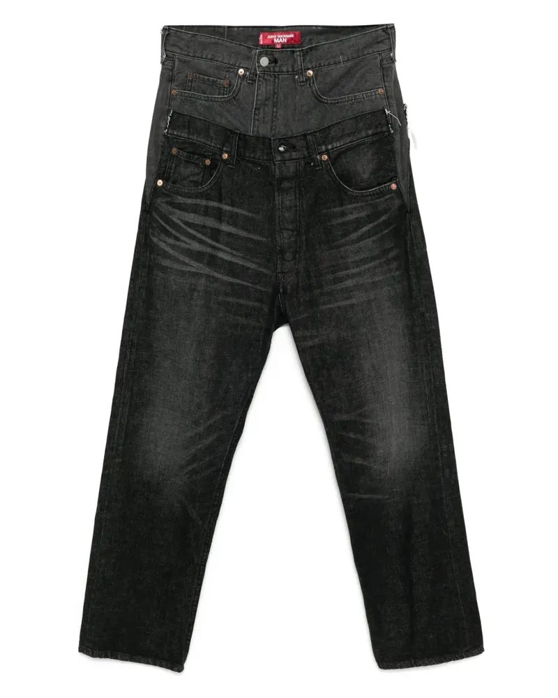 Junya Watanabe Jeans im Patchwork-Look - Schwarz Schwarz
