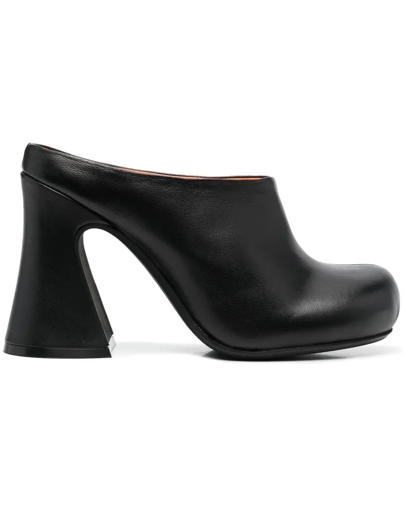 Marni Mules aus Leder - Schwarz Schwarz