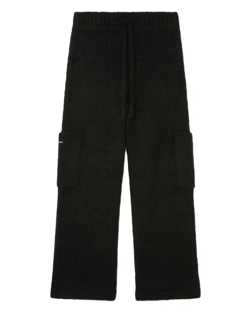 Alanui Gestrickte Hose mit Kordelzug - Schwarz Schwarz