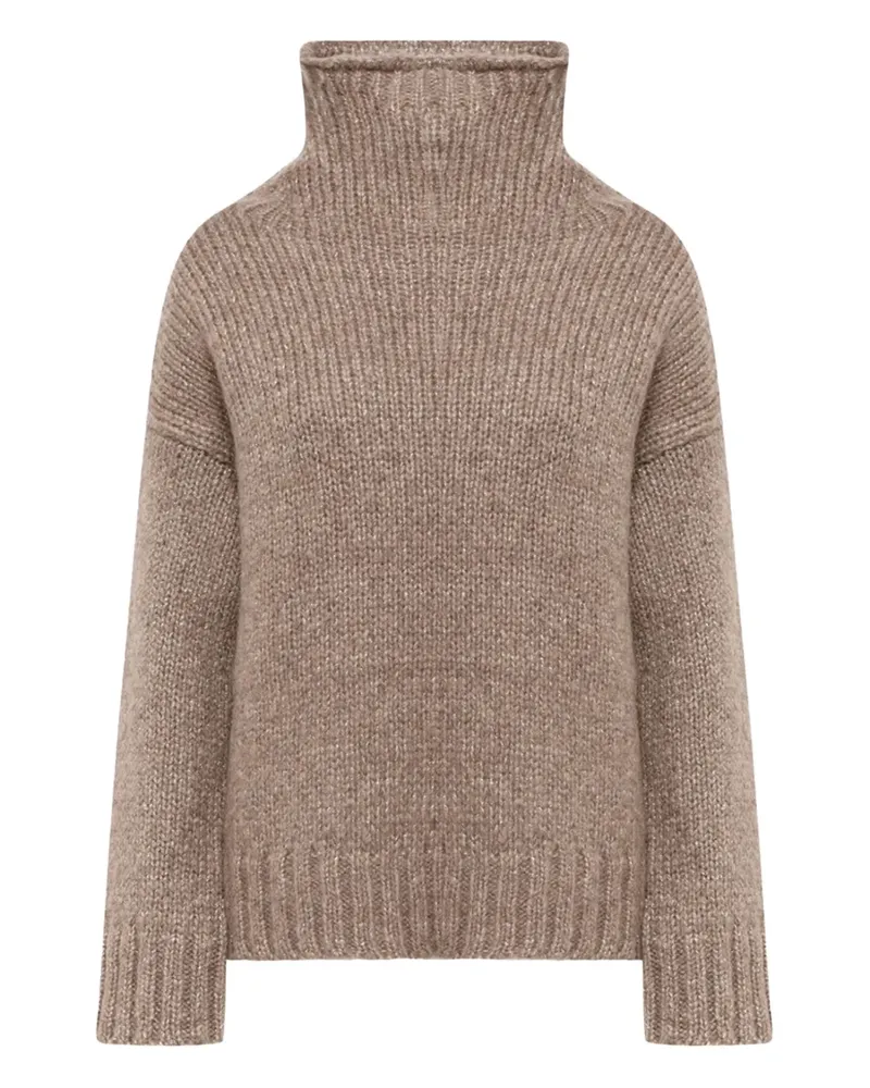 Alpha Studio roll-neck sweater - Nude Nude