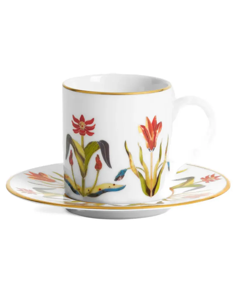 L’OBJET Grand Tour espresso cup and saucer set - Weiß Weiß