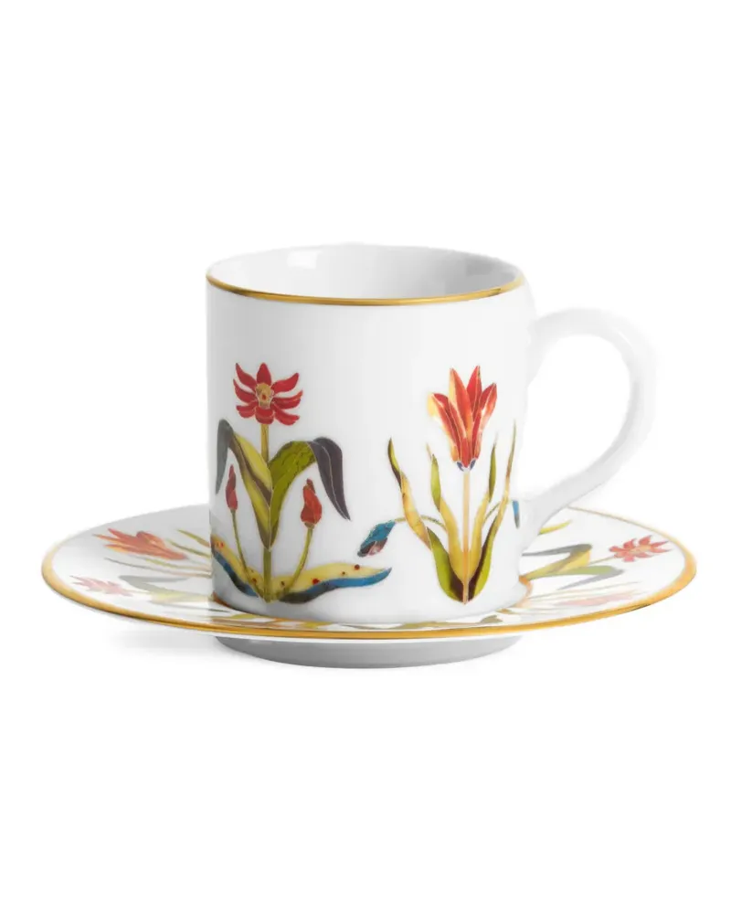 L’OBJET Grand Tour espresso cup and saucer set - Weiß Weiß