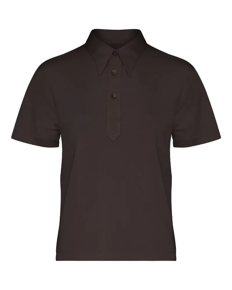 Maison Margiela Poloshirt mit drei Knöpfen - Braun Braun