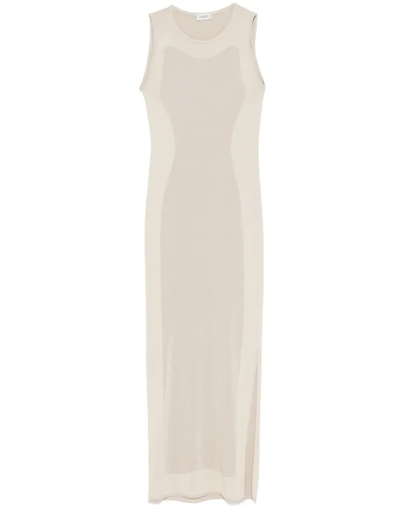MRZ Maxikleid mit Lamé-Detail - Nude Nude