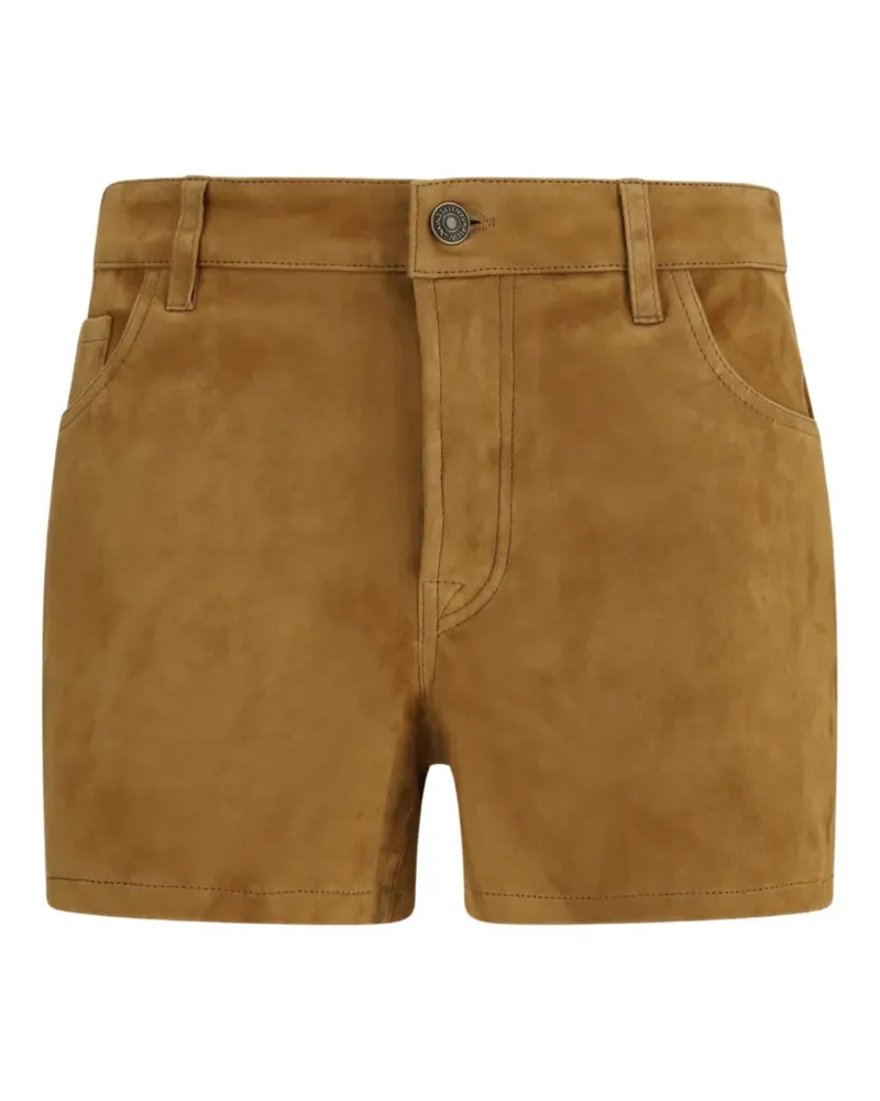7 for all mankind five-pocket leather shorts - Braun Braun