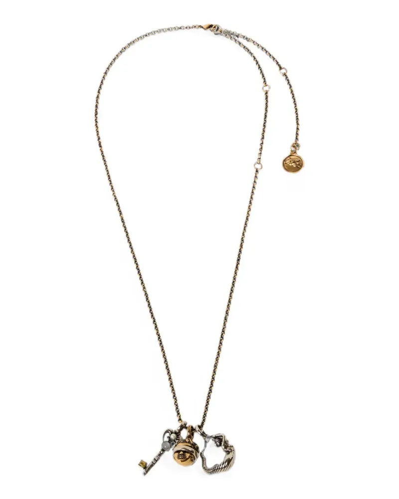 Etro three-charm necklace - Gold Gold