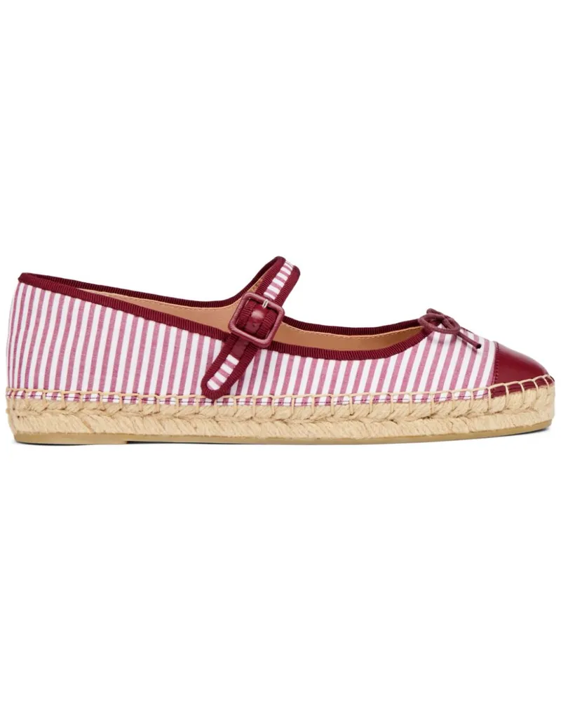 Malone Souliers Gestreifte Espadrilles - Rot Rot