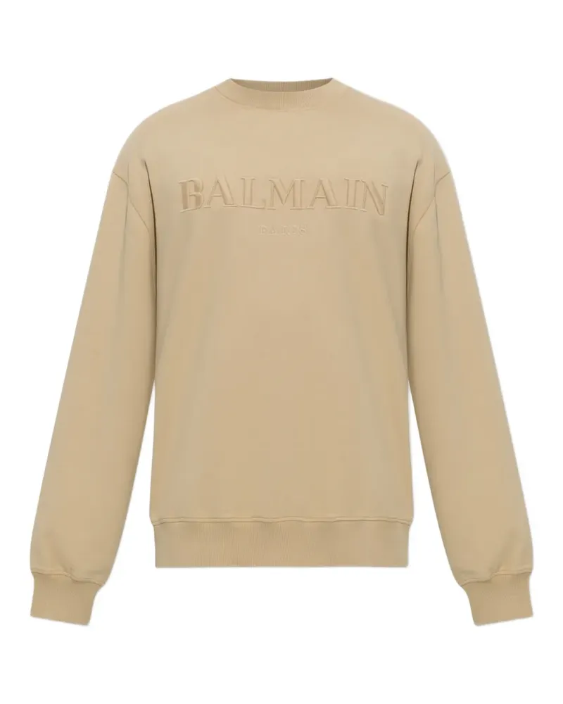 Balmain Sweatshirt mit Logo-Stickerei - Nude Nude