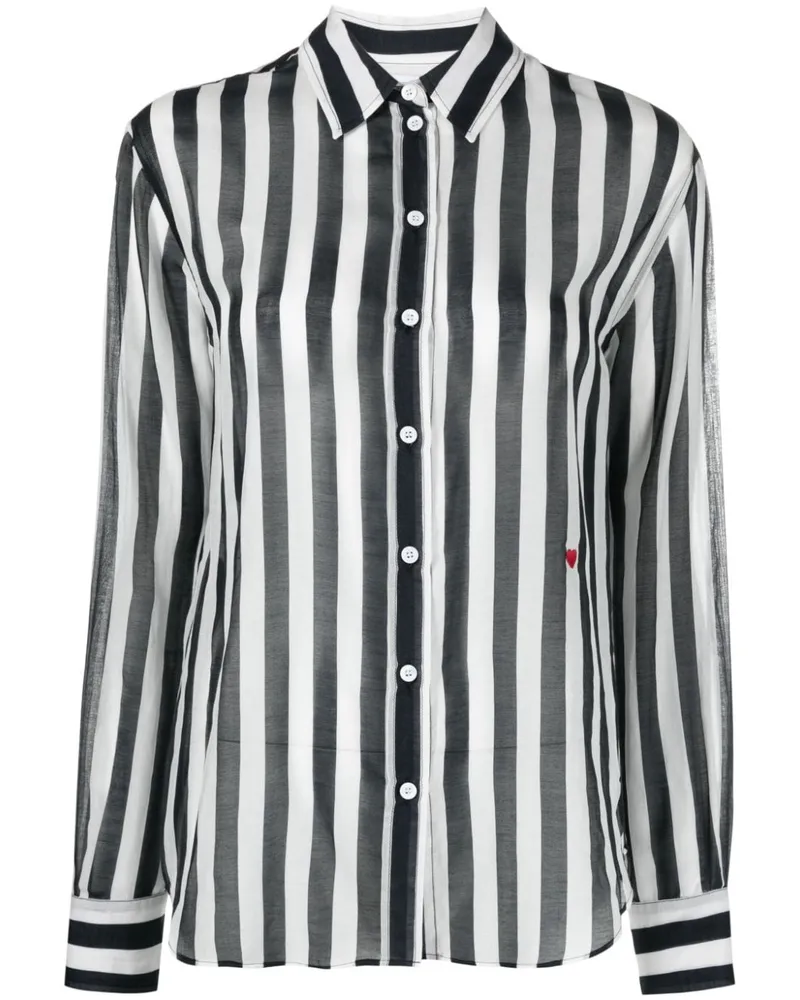 Moschino Gestreiftes Hemd - Schwarz Schwarz