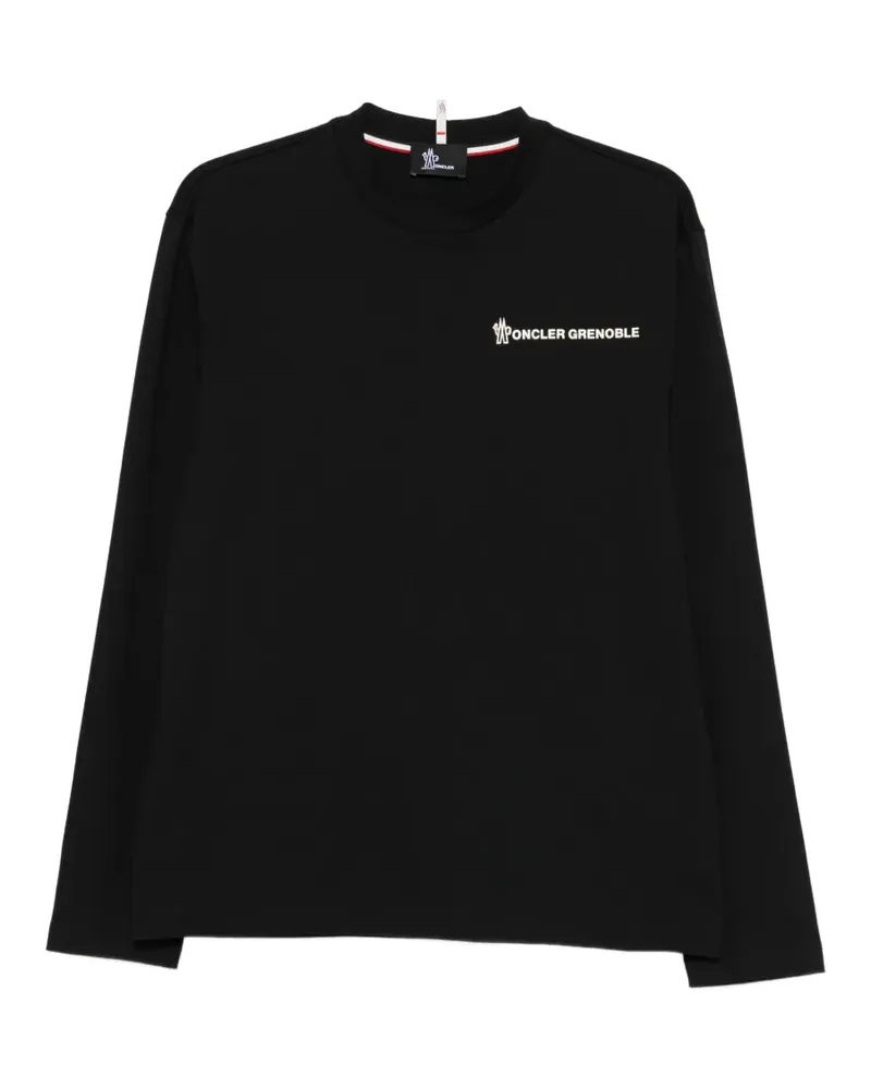 Moncler Klassisches Langarmshirt - Schwarz Schwarz