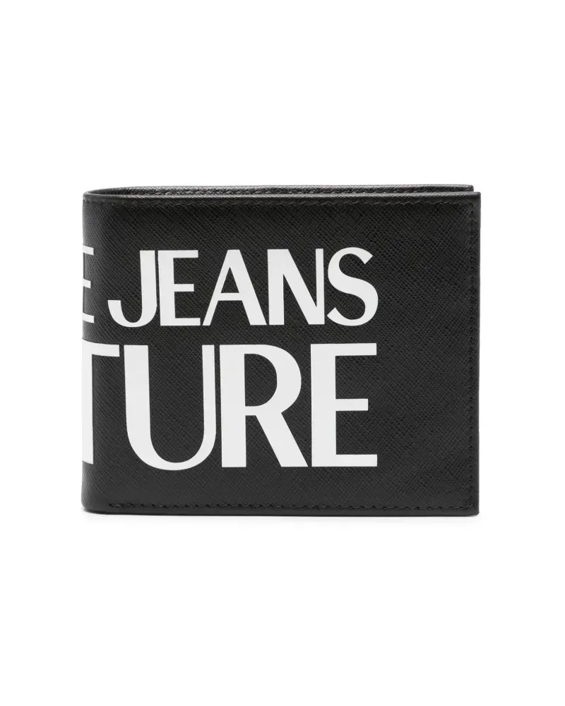 Versace Jeans Portemonnaie mit Logo-Print - Schwarz Schwarz