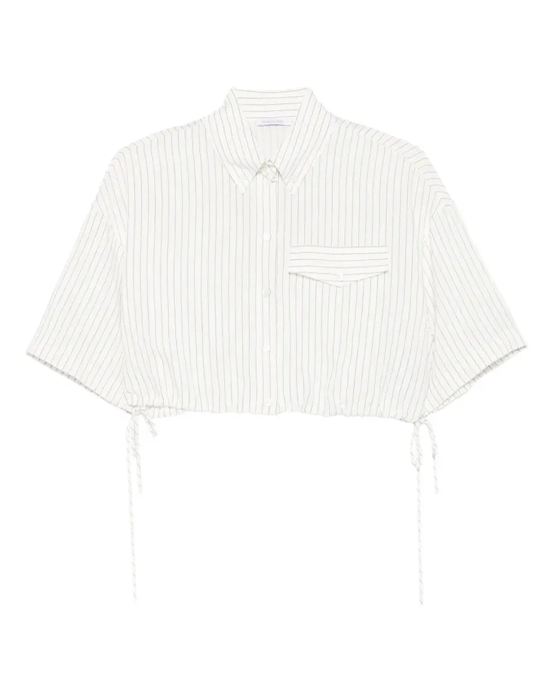 Patrizia Pepe striped cropped top - Weiß Weiß