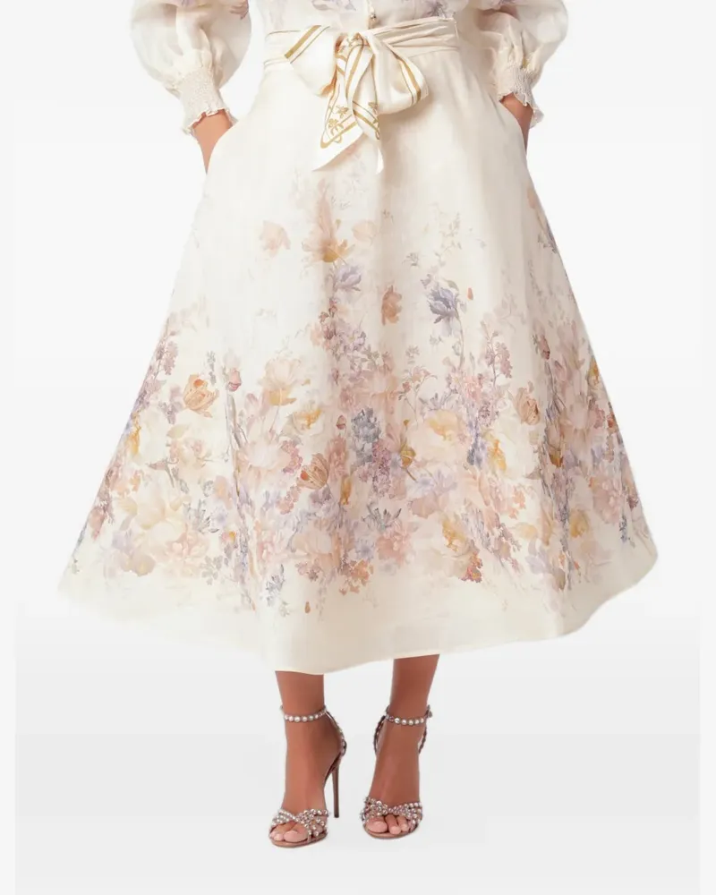Zimmermann Ascent circle midi skirt - Nude Nude