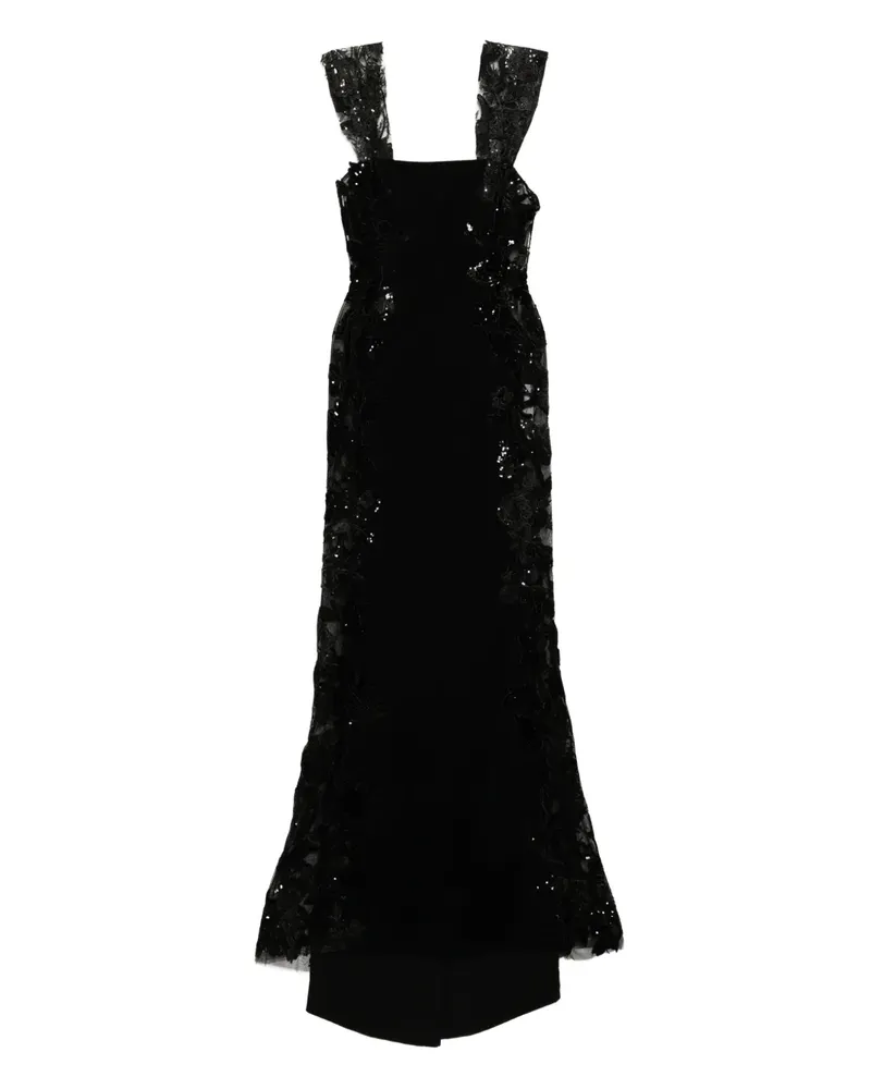 Saiid Kobeisy Kleid aus Krepp - Schwarz Schwarz