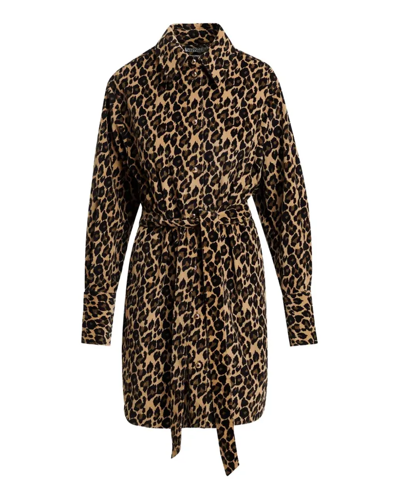 Essentiel Kustody Minikleid mit Leopardenprint - Braun Braun