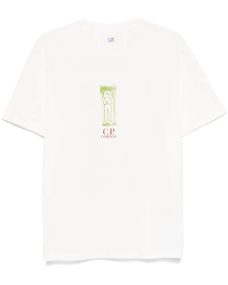 C.P. Company T-Shirt mit Logo-Print - Weiß Weiß