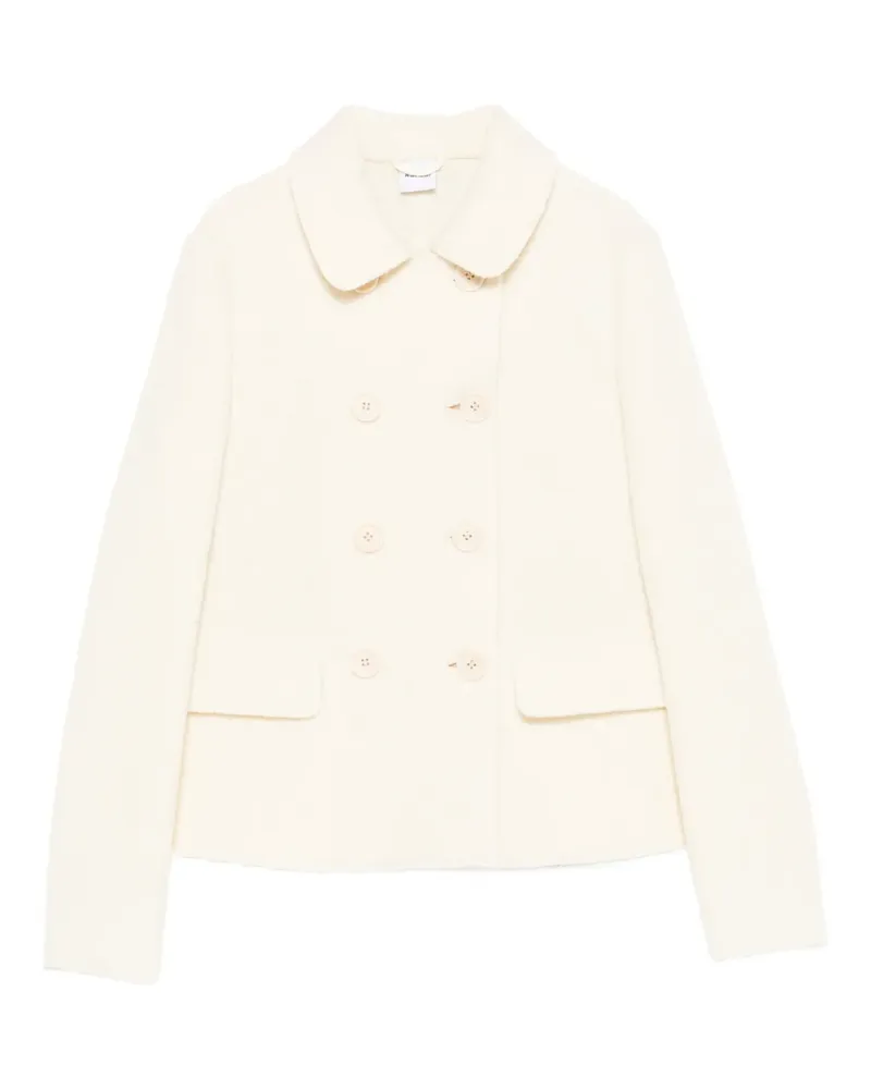 ASPESI Doppelreihige Jacke mit rundem Kragen - Nude Nude