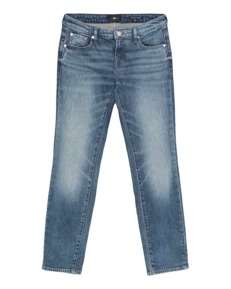 Seven7 Tief sitzende Stovepipe-Jeans - Blau Blau