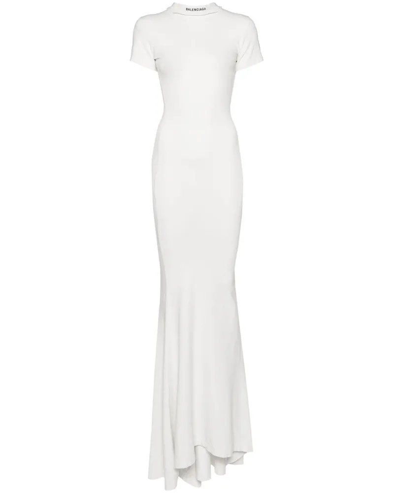 Balenciaga Langes T-Shirtkleid - Weiß Weiß