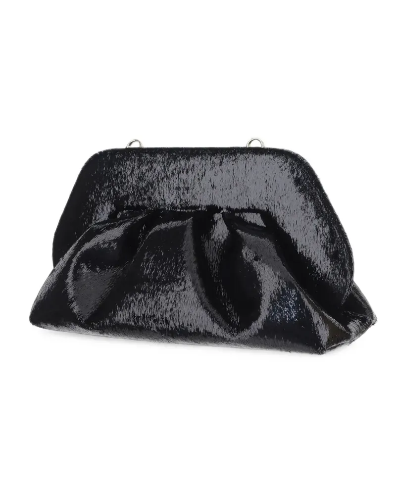 THEMOIRÈ ruched shoulder bag - Schwarz Schwarz