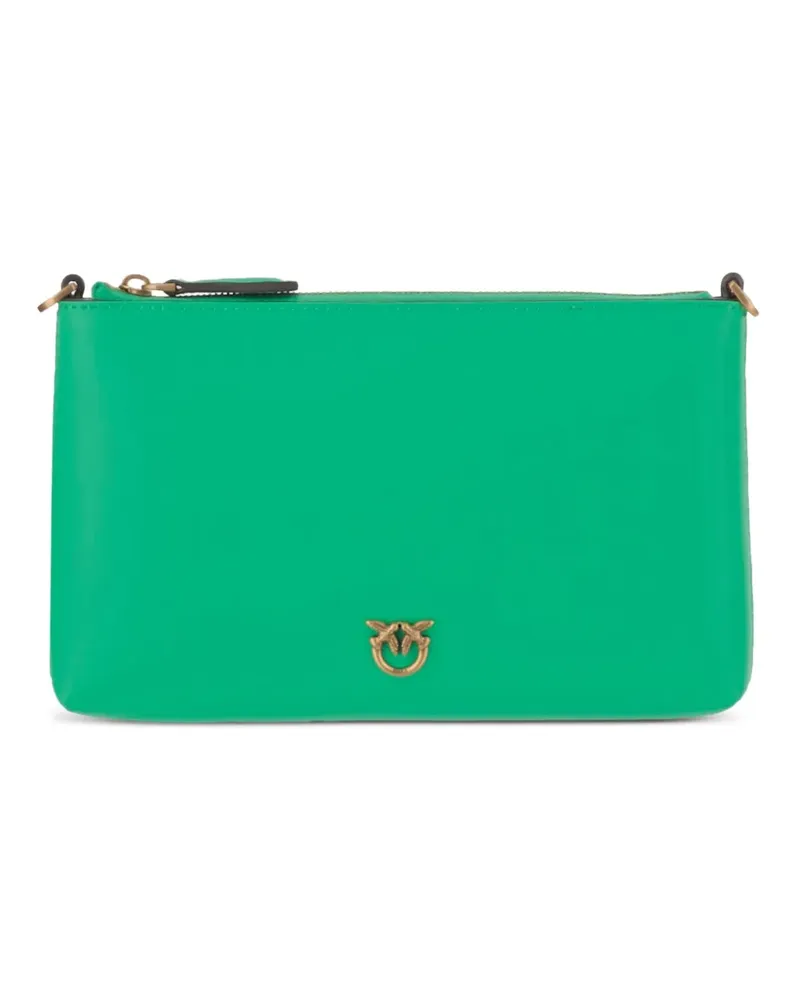 Pinko Clutch mit Logo-Schild - Grün Grün