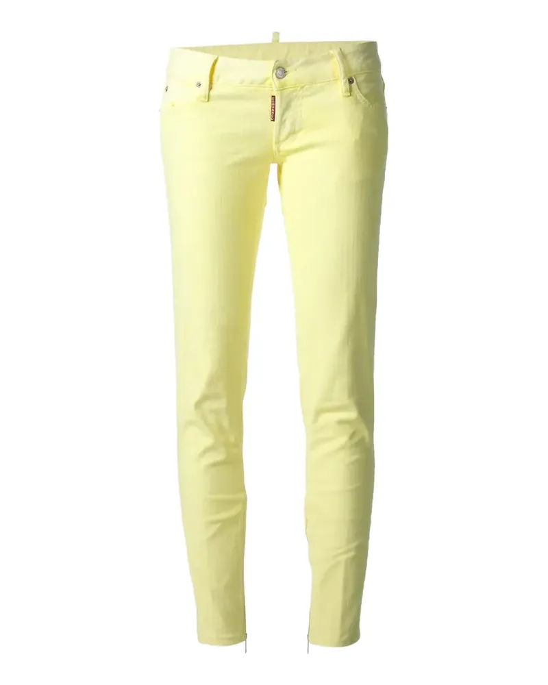 Dsquared2 zip-detail skinny jeans - Gelb Gelb