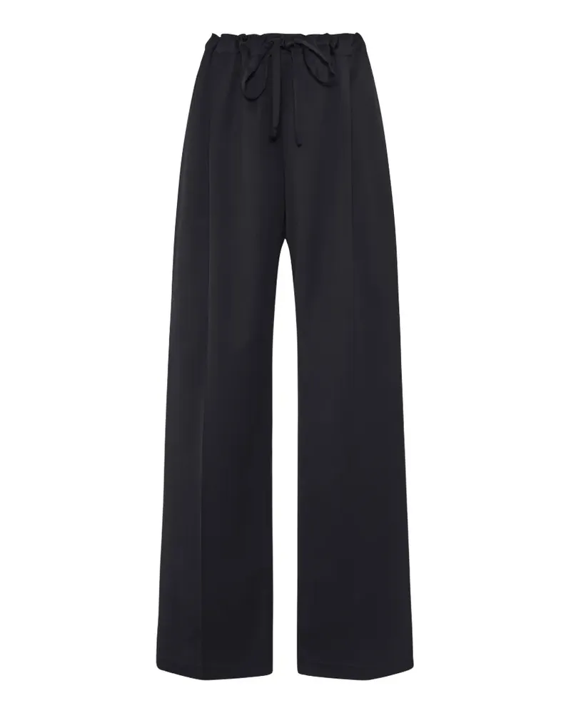 Another Tomorrow pleated cotton trousers - Schwarz Schwarz