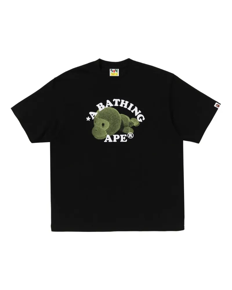 BAPE T-Shirt mit Logo-Print - Schwarz Schwarz