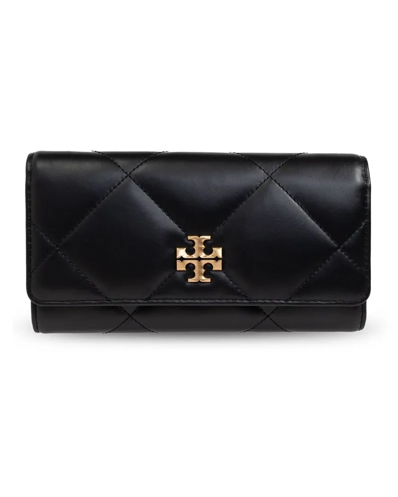 Tory Burch Portemonnaie mit Logo-Schild - Schwarz Schwarz