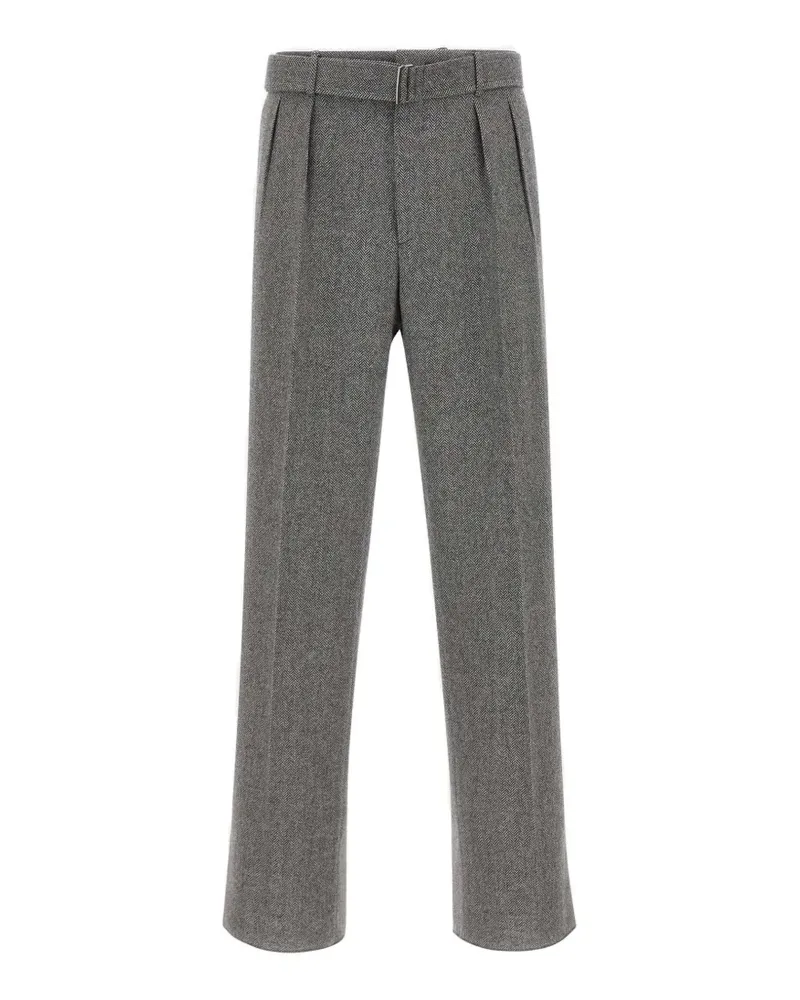 Tagliatore herringbone-pattern tailored trousers - Grau Grau
