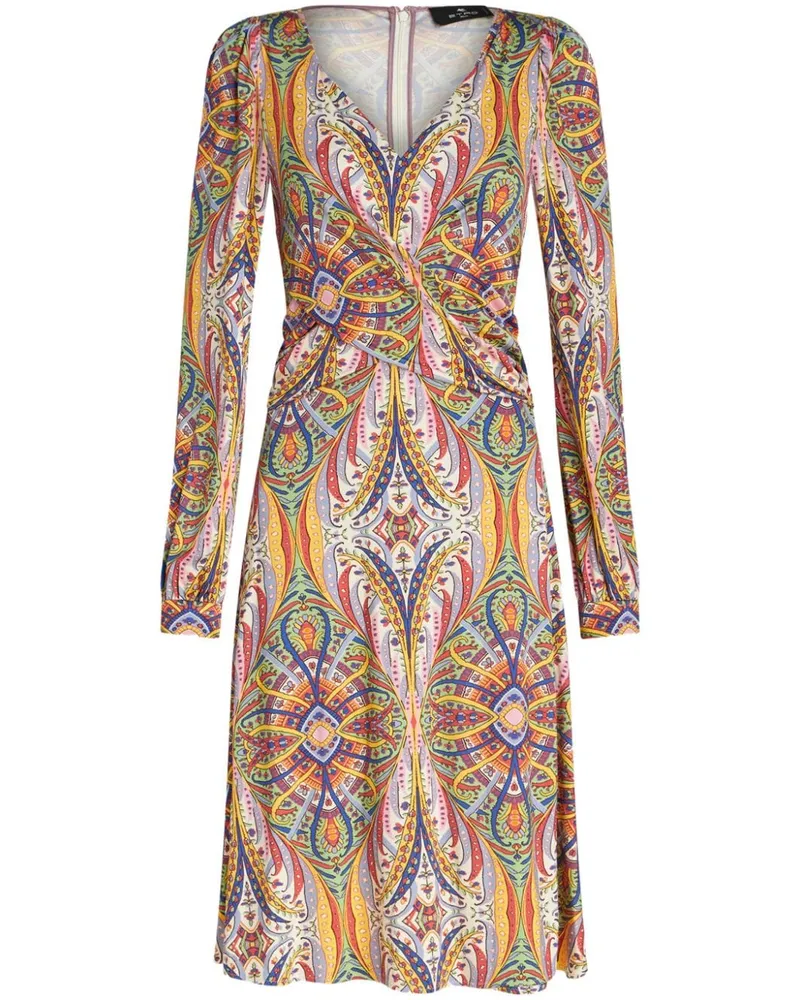 Etro Midikleid mit Paisley-Print Nude