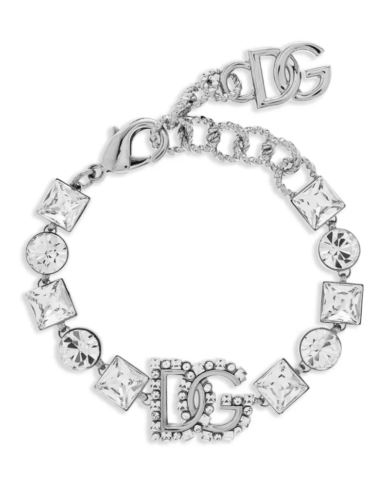 Dolce & Gabbana Armband mit Logo-Schild - Silber Silber