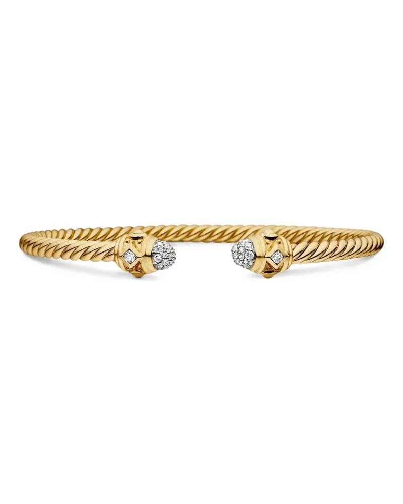 David Yurman 18kt Renaissance Cablespira Gelbgoldarmband mit Diamant 3,5mm Gold