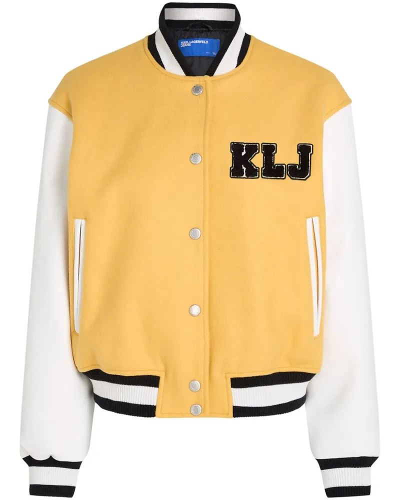 Karl Lagerfeld Bomberjacke mit Applikationen - Gelb Gelb