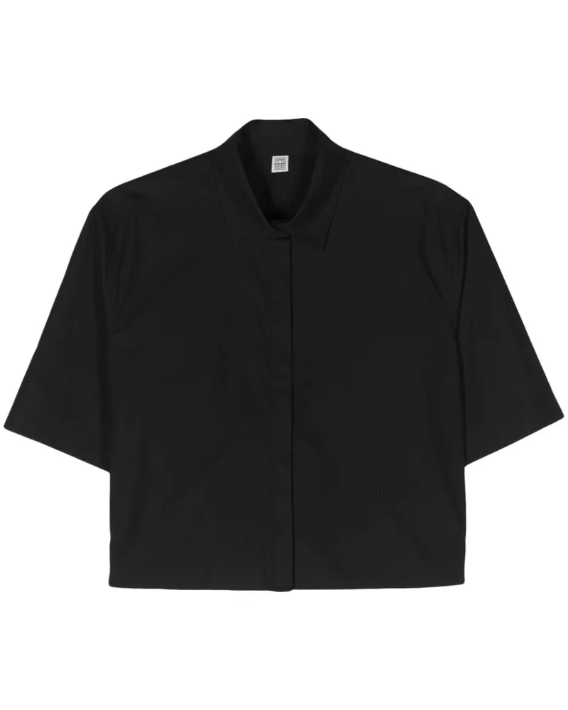 Totême Cropped-Hemd mit klassischem Kragen - Schwarz Schwarz