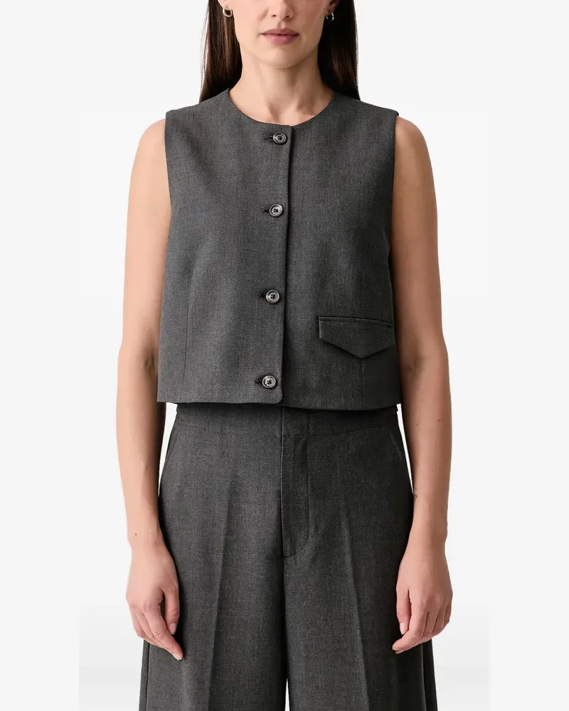 Marc O'Polo button-up cropped waistcoat - Grau Grau