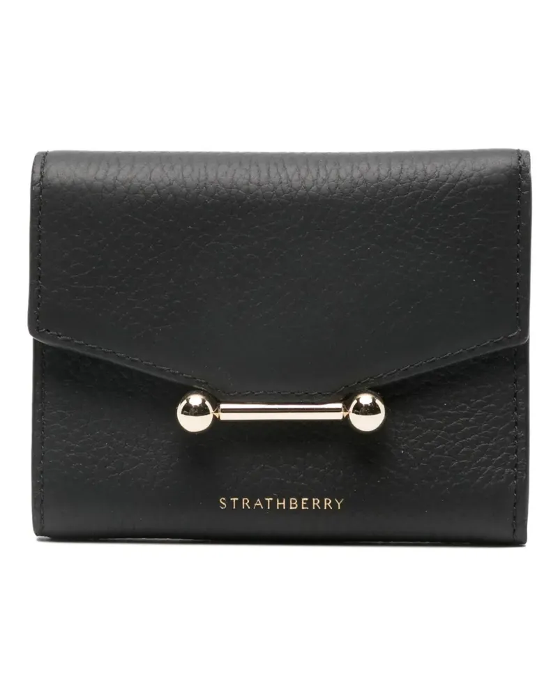 Strathberry Mosaic Trifold Portemonnaie - Schwarz Schwarz