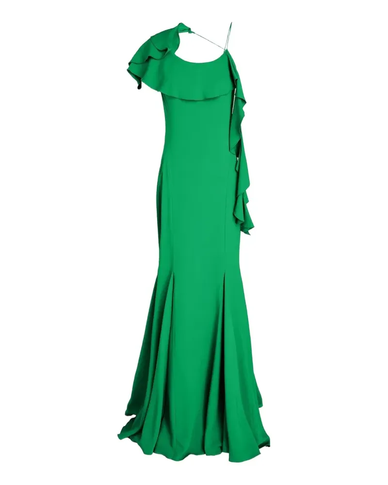 Oscar de la Renta ruffled cady gown - Grün Grün
