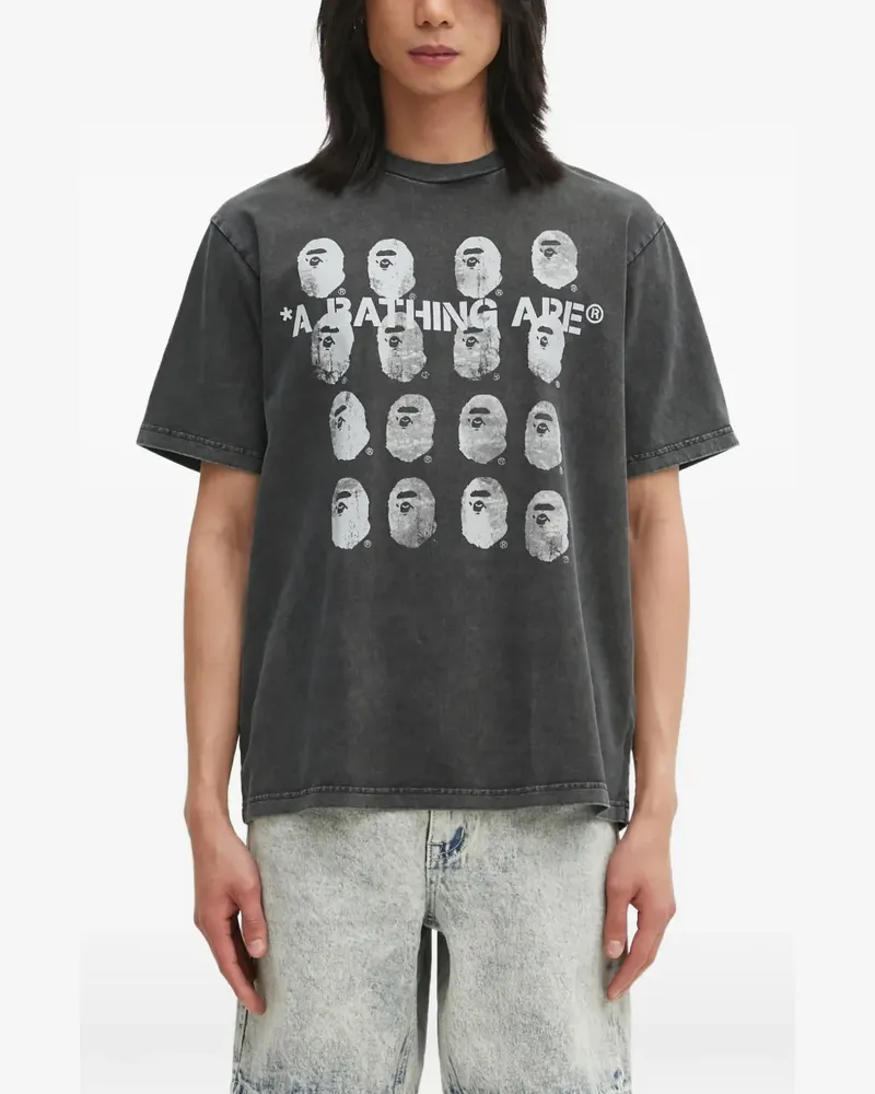 BAPE Garment Dye T-Shirt mit Logo-Print - Schwarz Schwarz