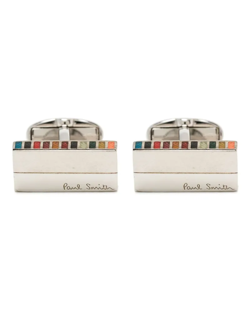 Paul Smith Signature Stripe Manschettenknöpfe - Silber Silber