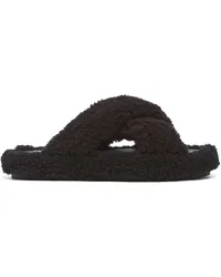 APPARIS Biba Luxe Teddie Slipper aus Faux Shearling Schwarz