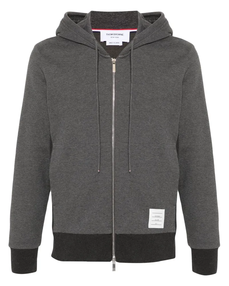 Thom Browne Kapuzenjacke mit Streifen - Grau Grau