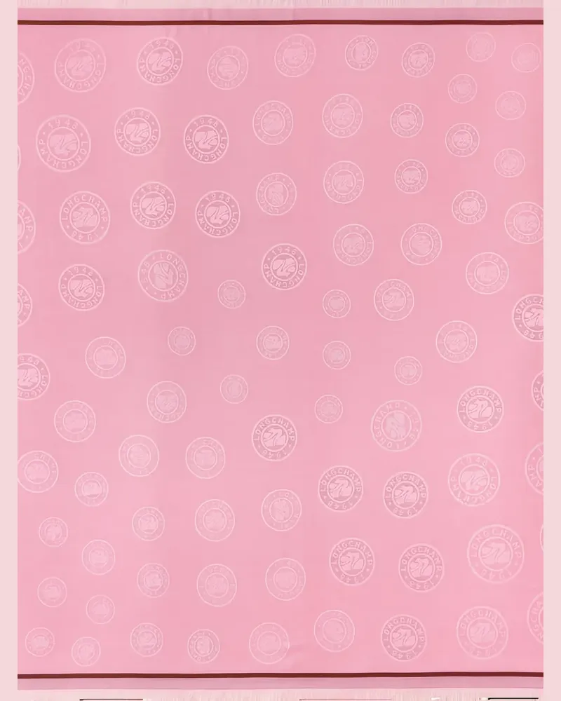 Longchamp La Médaille fringed scarf - Rosa Rosa