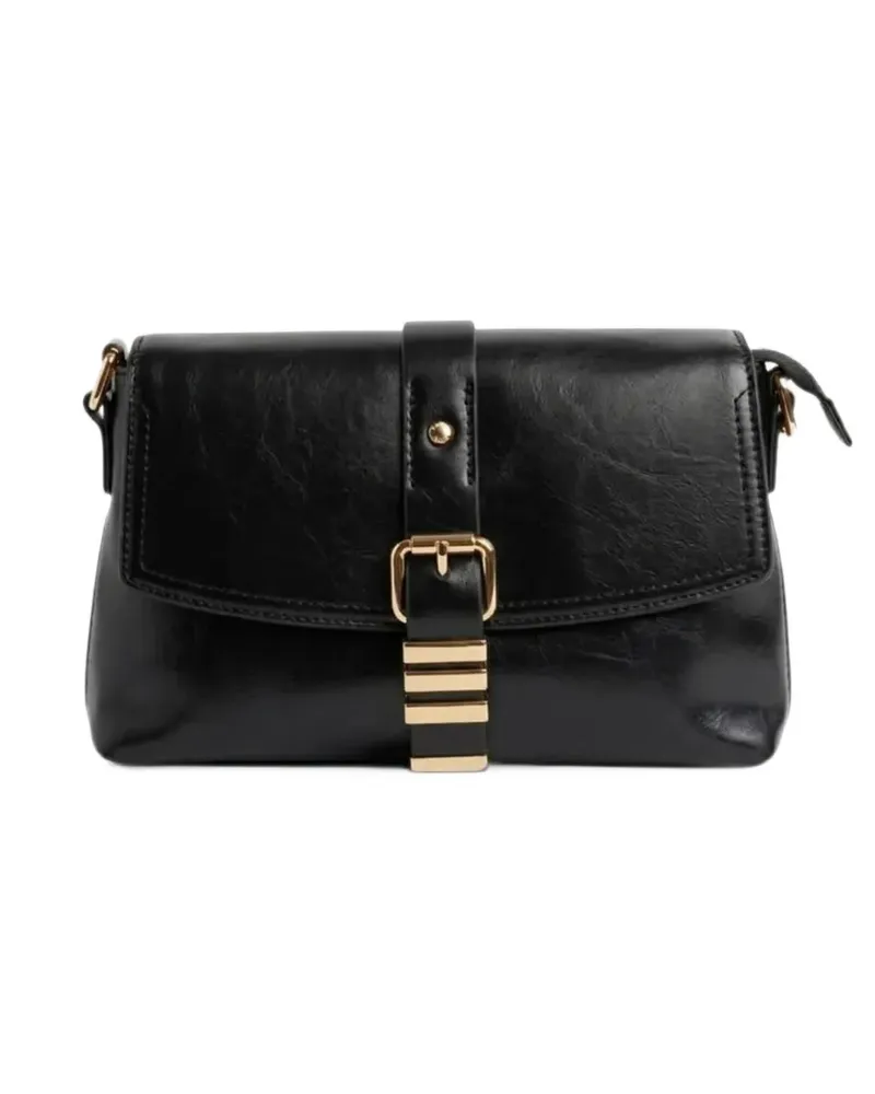 John Richmond Schultertasche mit Schnalle - Schwarz Schwarz
