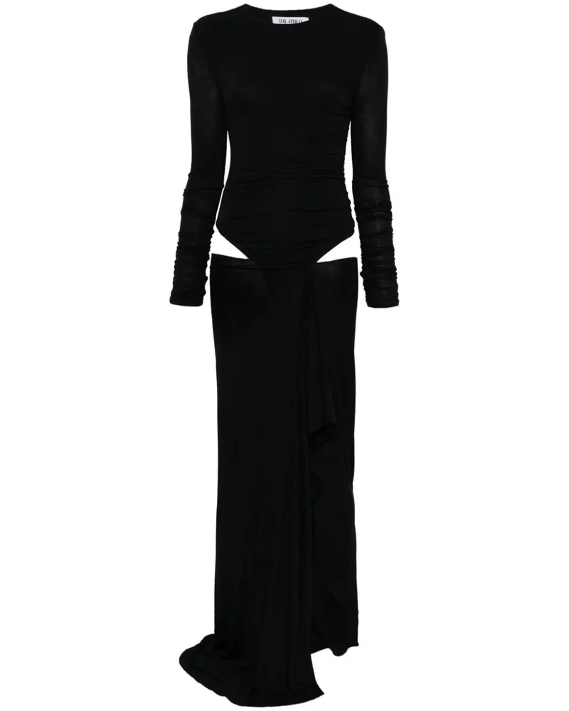 ATTICO Maxikleid mit Cut-Outs - Schwarz Schwarz